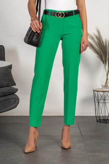 Elegáns nadrág hosszú, egyenes szárakkal, TORDINA, zöld