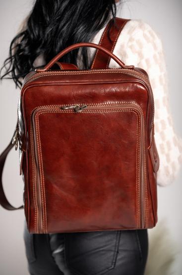 Természetes bőr üzleti táska, MACKENZIE, barna