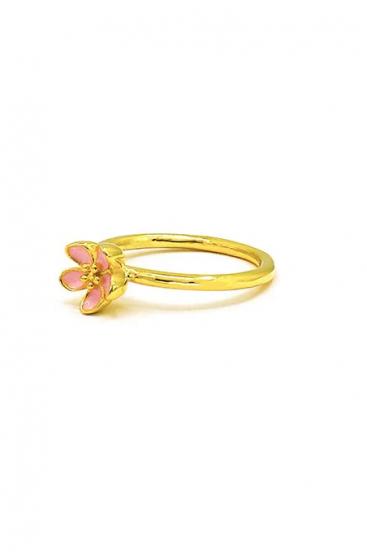 Gyűrű virág formájú dekoratív részlettel, ART1022, aranyszínű