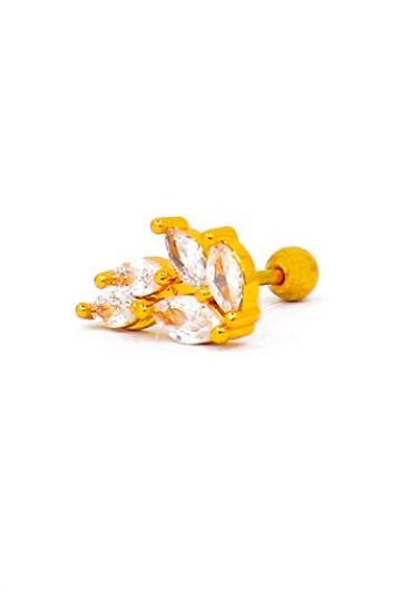Strasszköves mini fülbevaló, ART965, aranyszínű