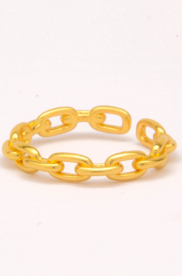 Láncszemekből készült gyűrű, ART445, aranyszínű