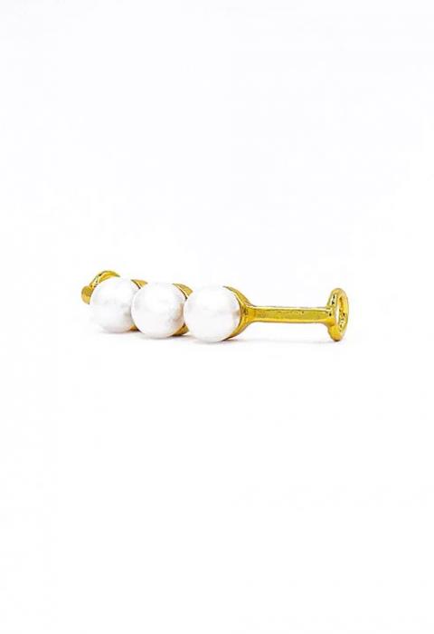 Cipő dísz dekoratív gyöngyökkel, aranyszínű