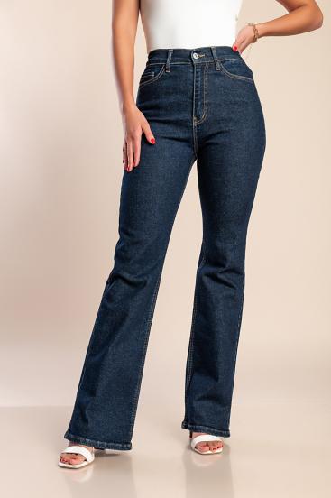 "Luxe Jeans" Szuper sztreccs, magas derékú, kiszélesedő farmer teljes hosszában