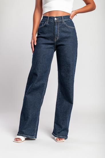 "Luxe Jeans" Szuper sztreccs magas derekú széles szárú farmer