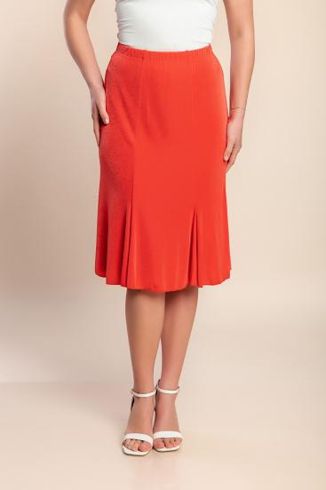 Plus size szoknya, korall színű