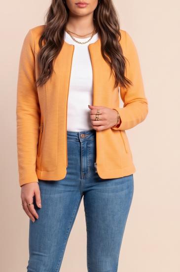 Plus size cipzáras felső, narancssárga