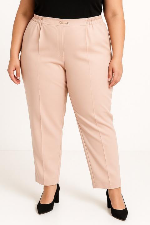 Plus size elegáns nadrág, krém