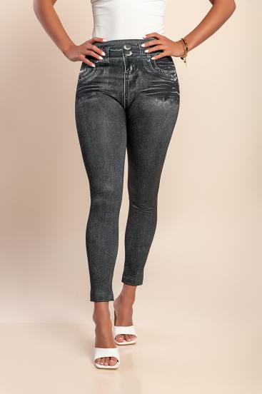Mintás leggings, fekete