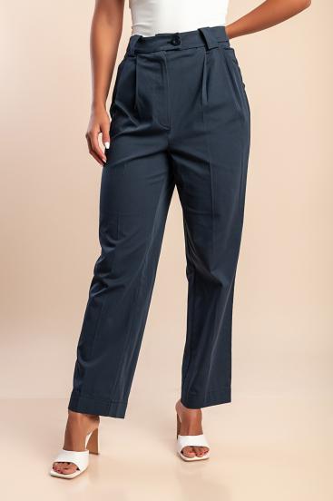 Plus size magas derekú nadrág, kék