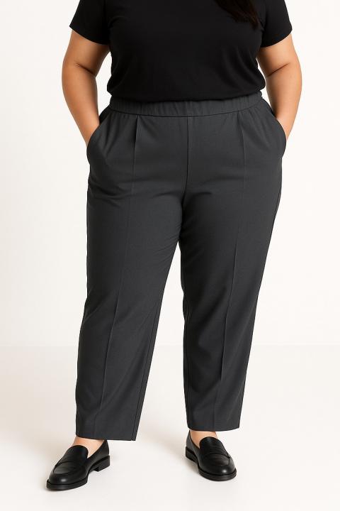 Plus size elegáns nadrág, sötétkék