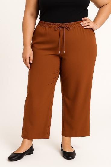 Plus size nadrág, teveszín