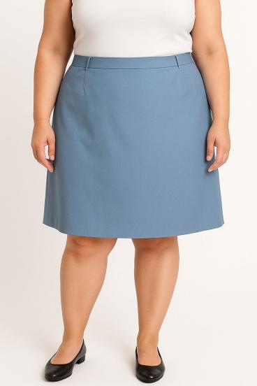 Plus size elegáns szoknya, kék
