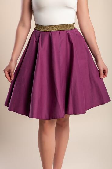 Plus size pamut szoknya, lila