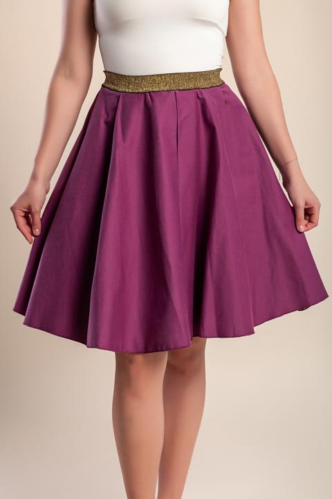 Plus size pamut szoknya, lila