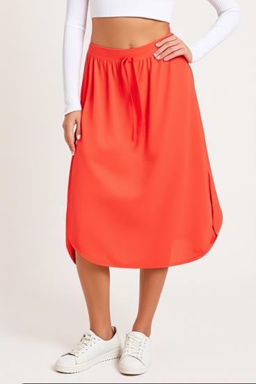Plus size midi szoknya, korall