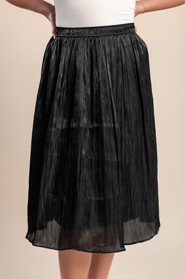 Plus size midi szoknya, fekete