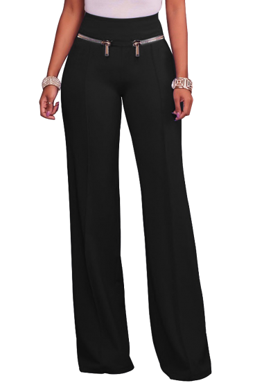 Széles szárú elegáns nadrág, EMANUELA, fekete